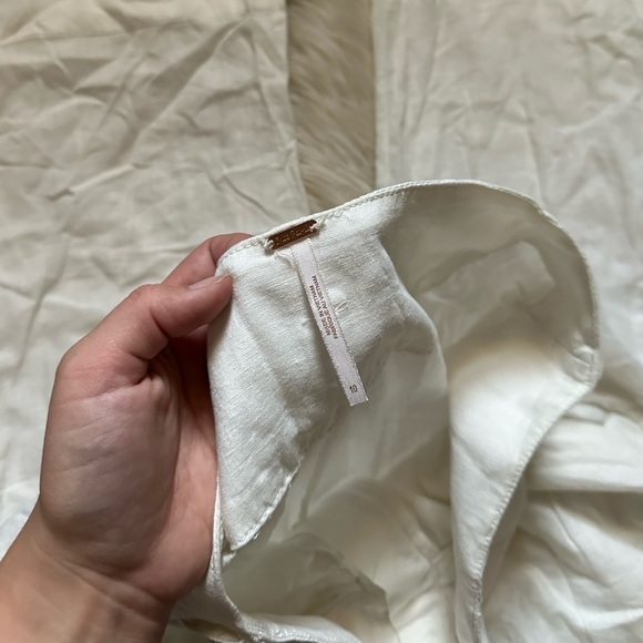 FREE PEOPLE Everything Wide Leg Pant In White - Picture 4 of 5